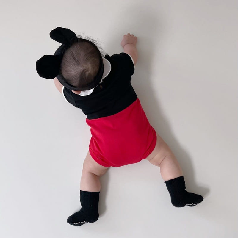 Moran - Korean Baby Fashion - #onlinebabyshop - Summer Collar Body Suit Set - 6