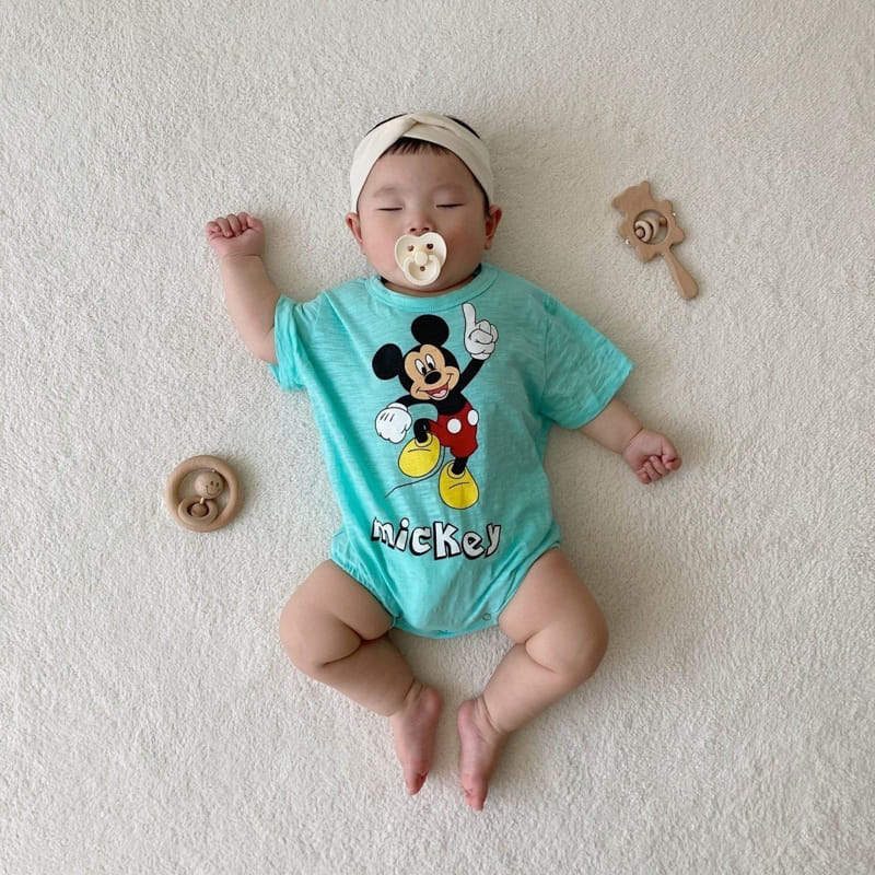 Moran - Korean Baby Fashion - #onlinebabyshop - Slub Body Suit - 2