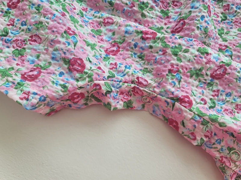 Moran - Korean Baby Fashion - #onlinebabyshop - Flower Buni Body Suit Set - 7