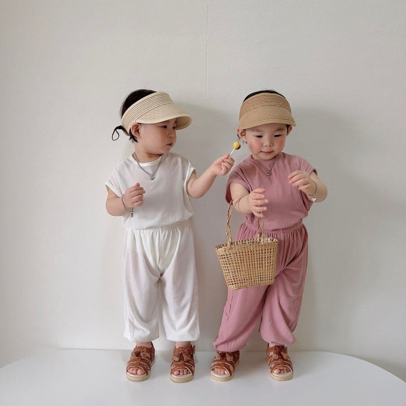 Moran - Korean Children Fashion - #Kfashion4kids - Laon Pleats Top Bottom Set - 11