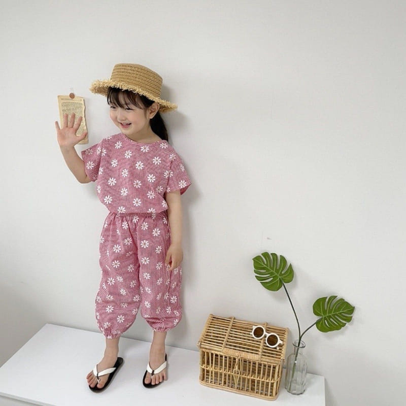 Moran - Korean Children Fashion - #Kfashion4kids - Daisy Gojaeng Top Bottom Set - 9