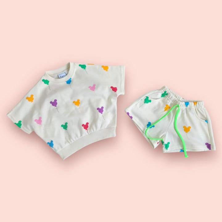 Moran - Korean Children Fashion - #childofig - Summer Balloon M Top Bottom Set - 2