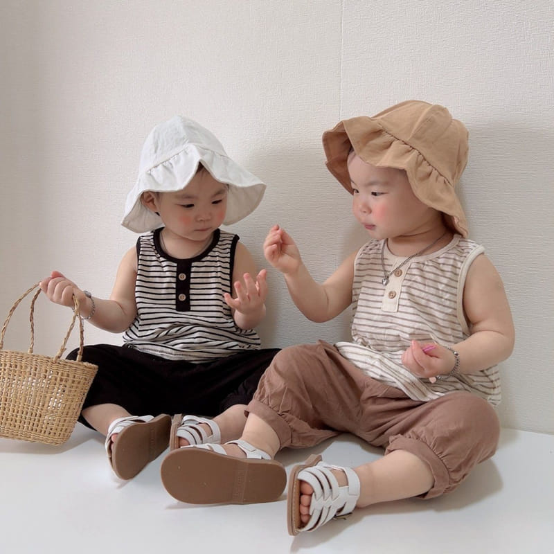 Moran - Korean Children Fashion - #childofig - Mango Button Top Bottom Set - 9