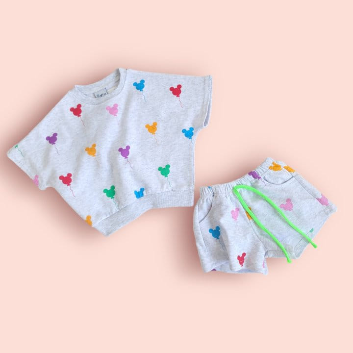 Moran - Korean Children Fashion - #childrensboutique - Summer Balloon M Top Bottom Set - 3