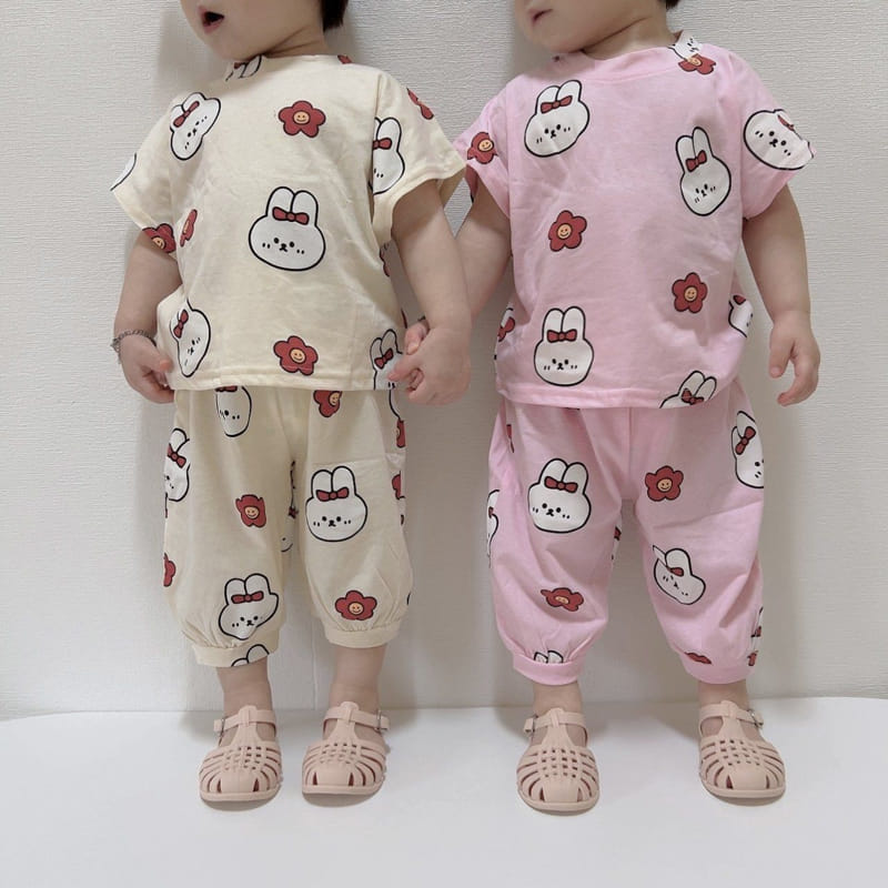 Moran - Korean Children Fashion - #discoveringself - Rabbit Top Bottom Set - 7