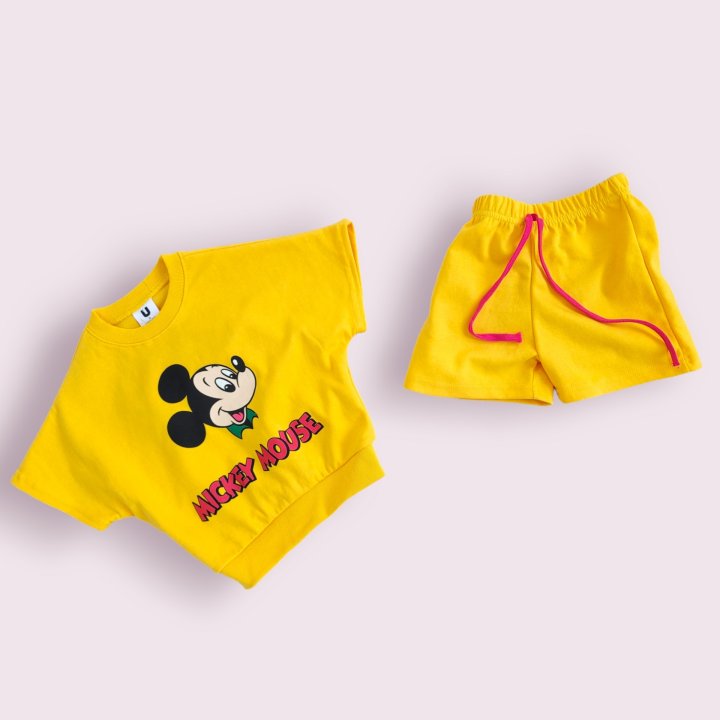 Moran - Korean Children Fashion - #fashionkids - Retro D Top Bottom Set - 5