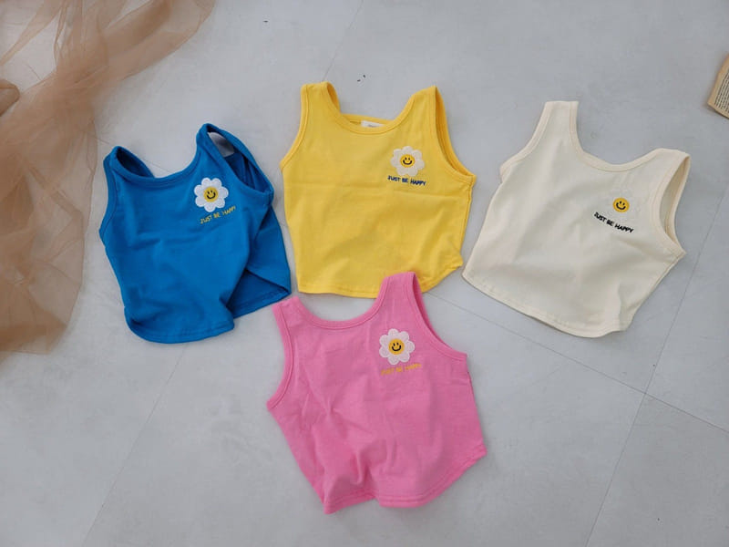 Moran - Korean Children Fashion - #fashionkids - Happy Daisy Sleeveless Tee