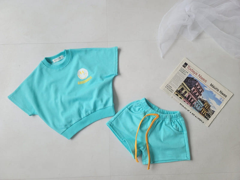 Moran - Korean Children Fashion - #fashionkids - Good Smile Top Bottom Set - 2