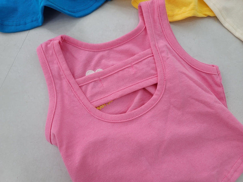 Moran - Korean Children Fashion - #kidsstore - Happy Daisy Sleeveless Tee - 3