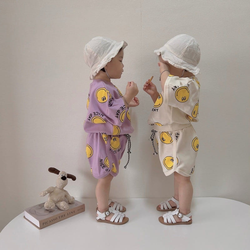 Moran - Korean Children Fashion - #kidsstore - Nice Smile Top Bottom Set - 6