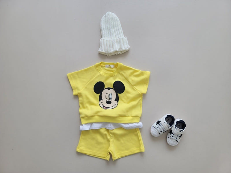 Moran - Korean Children Fashion - #kidzfashiontrend - Best Friend Yellow Top Bottom Set