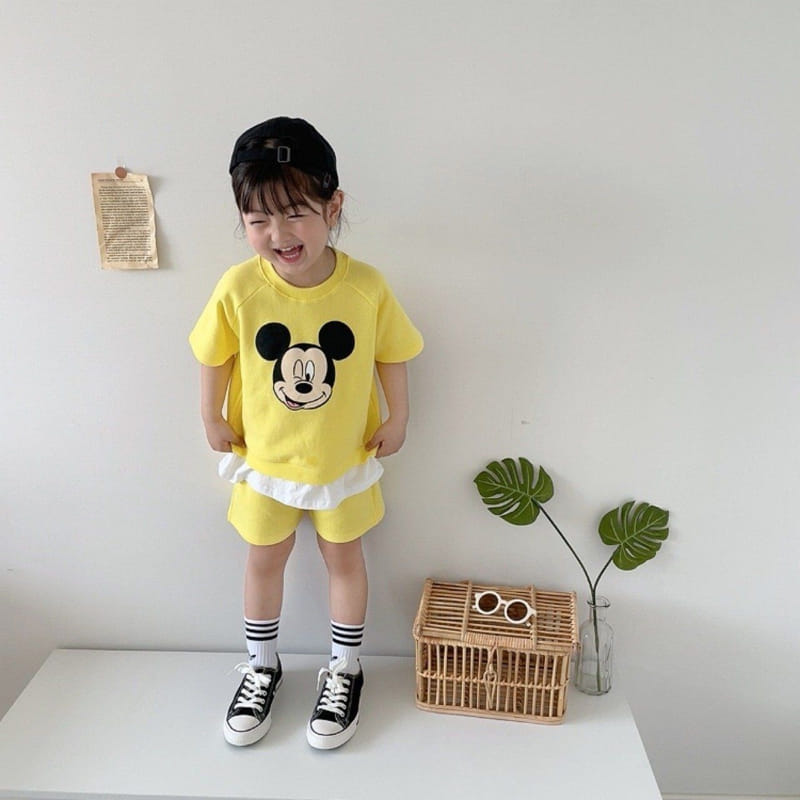 Moran - Korean Children Fashion - #minifashionista - Best Friend Yellow Top Bottom Set - 5