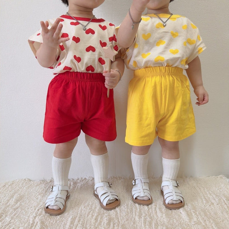 Moran - Korean Children Fashion - #minifashionista - Love You Top Bottom Set - 9