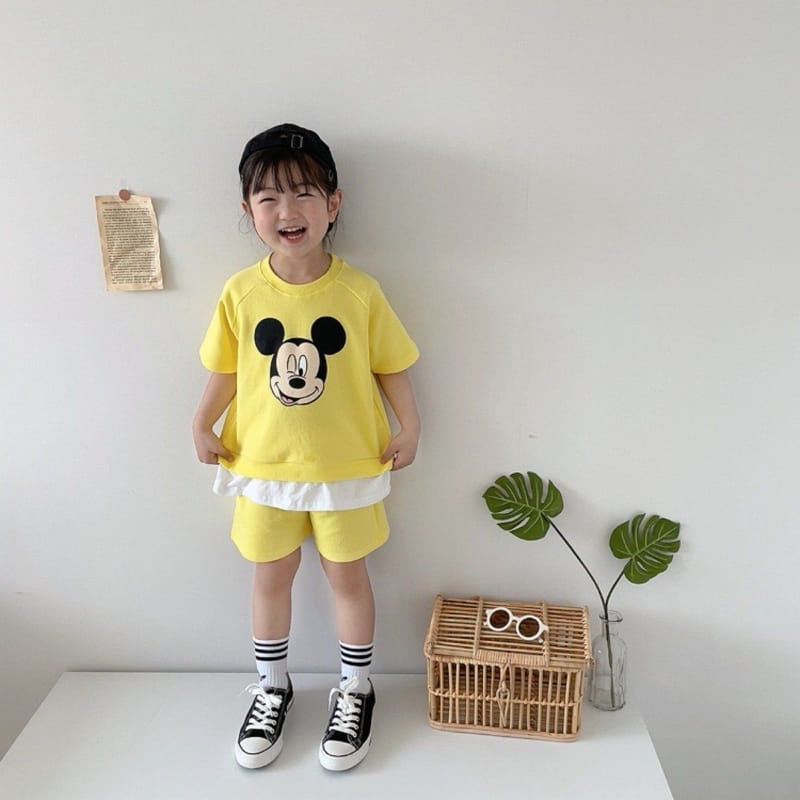 Moran - Korean Children Fashion - #stylishchildhood - Best Friend Yellow Top Bottom Set - 9