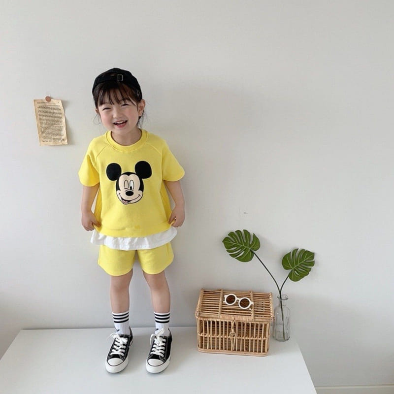 Moran - Korean Children Fashion - #todddlerfashion - Best Friend Yellow Top Bottom Set - 7