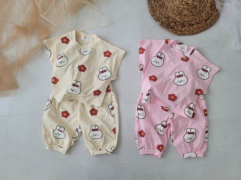 Moran - Korean Children Fashion - #todddlerfashion - Rabbit Top Bottom Set