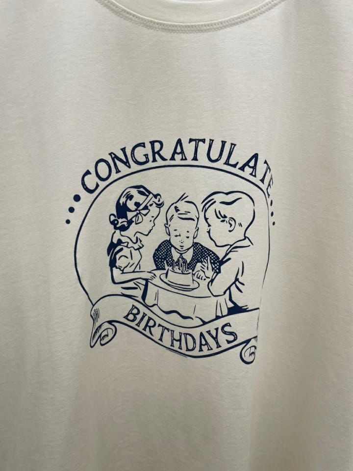 Most - Korean Women Fashion - #momslook - Birthday Tee - 2