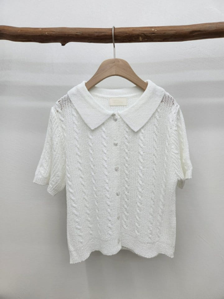 Most - Korean Women Fashion - #momslook - Collar Bookle Cardigan - 2