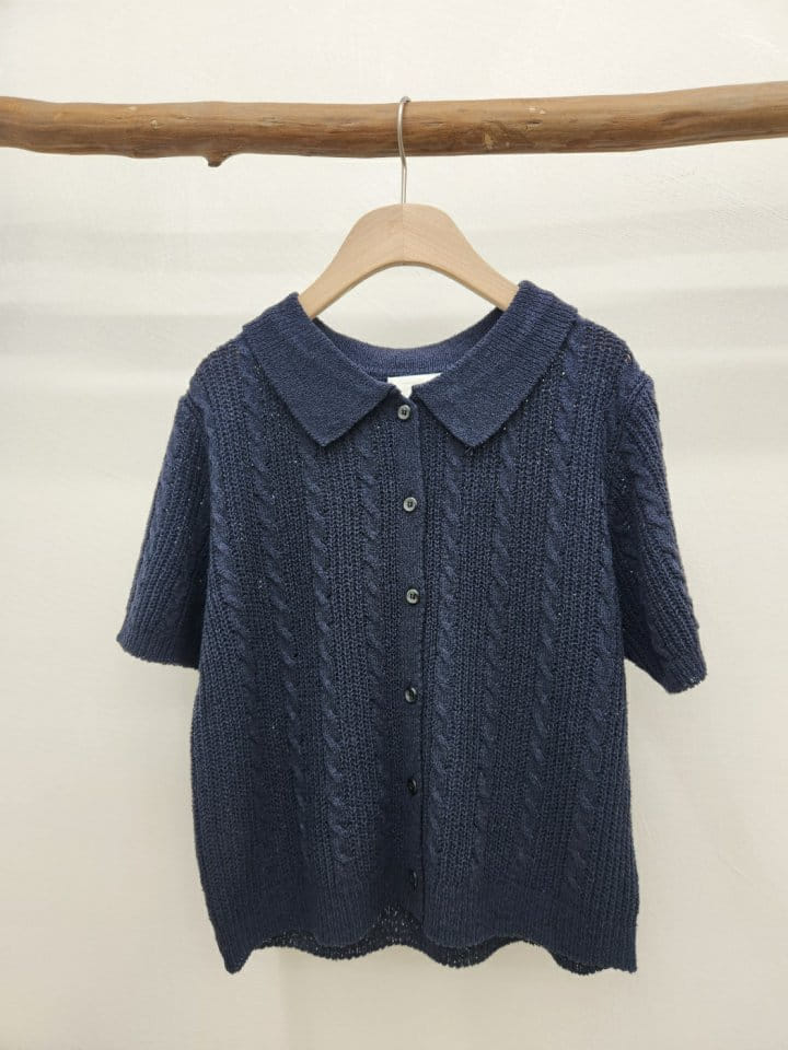 Most - Korean Women Fashion - #womensfashion - Collar Bookle Cardigan - 4