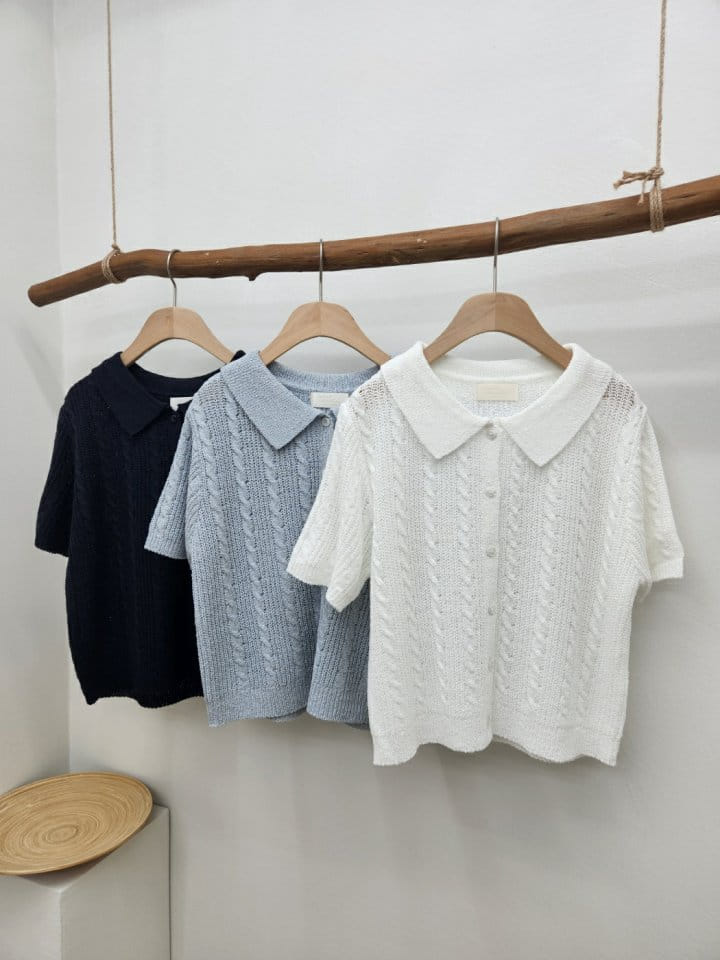 Most - Korean Women Fashion - #womensfashion - Collar Bookle Cardigan