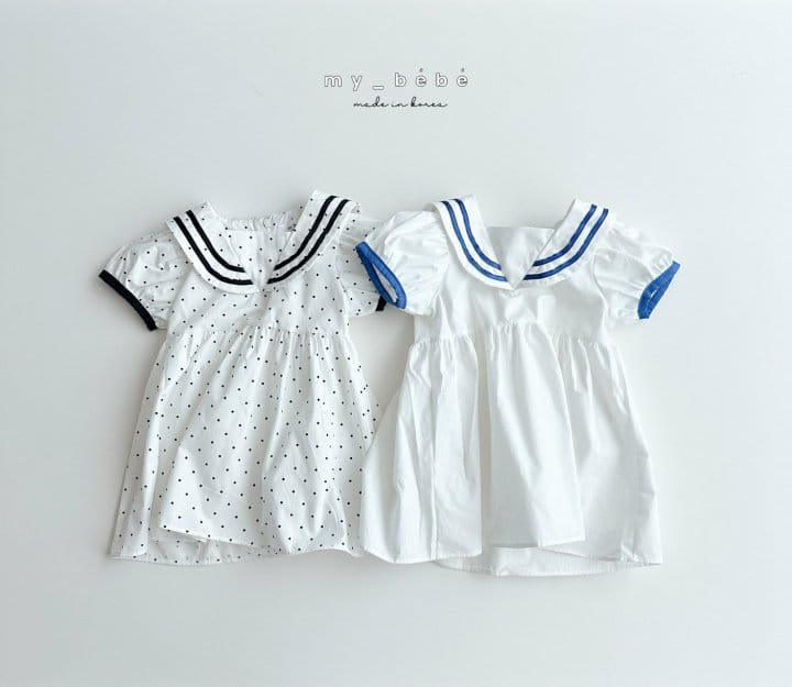 My Bebe - Korean Children Fashion - #prettylittlegirls - Sailor Marine One-Piece - 4