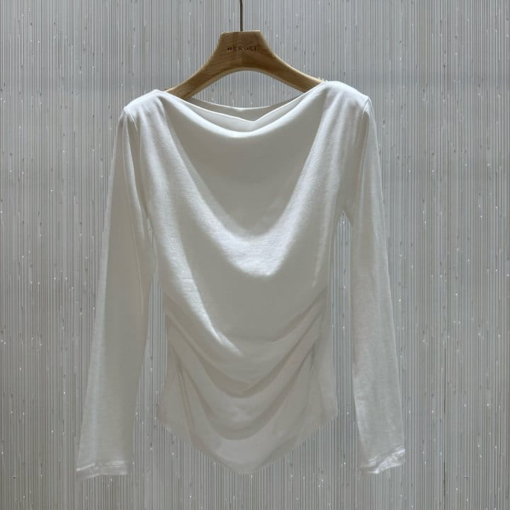 Neroli36 - Korean Women Fashion - #momslook - Hug Wrinkle Tee - 2