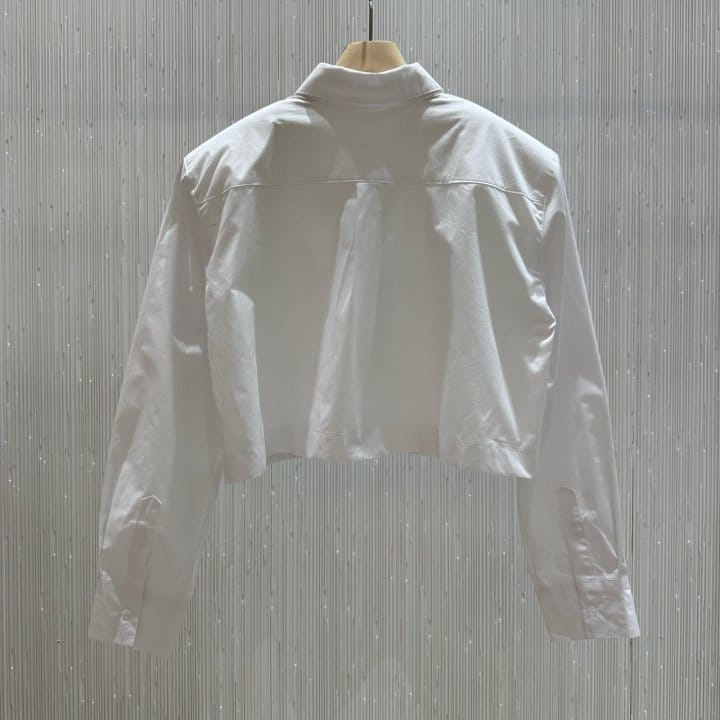 Neroli36 - Korean Women Fashion - #momslook - Crop Pad Shirt - 3