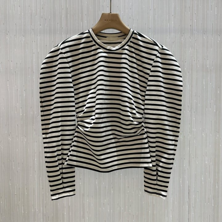Neroli36 - Korean Women Fashion - #momslook - H ST Puff Tee - 2