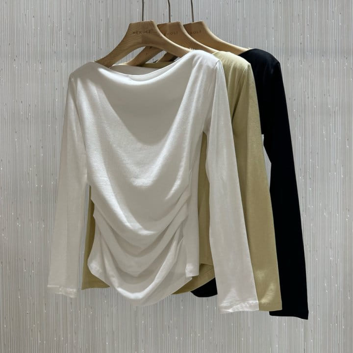 Neroli36 - Korean Women Fashion - #thelittlethings - Hug Wrinkle Tee