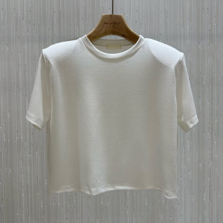 Neroli36 - Korean Women Fashion - #vintageinspired - Pearl Pad Tee - 3