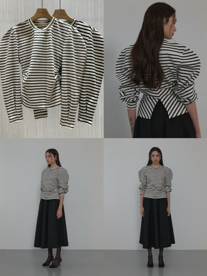 Neroli36 - Korean Women Fashion - #womensfashion - H ST Puff Tee - 4
