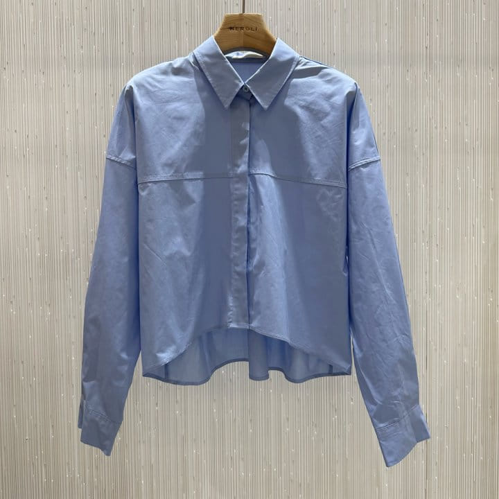 Neroli36 - Korean Women Fashion - #vintagekidsstyle - Silket Slit Shirt - 2