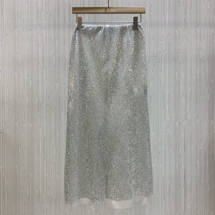 Neroli36 - Korean Women Fashion - #womensfashion - Wrinkle Spangle Skirt - 3