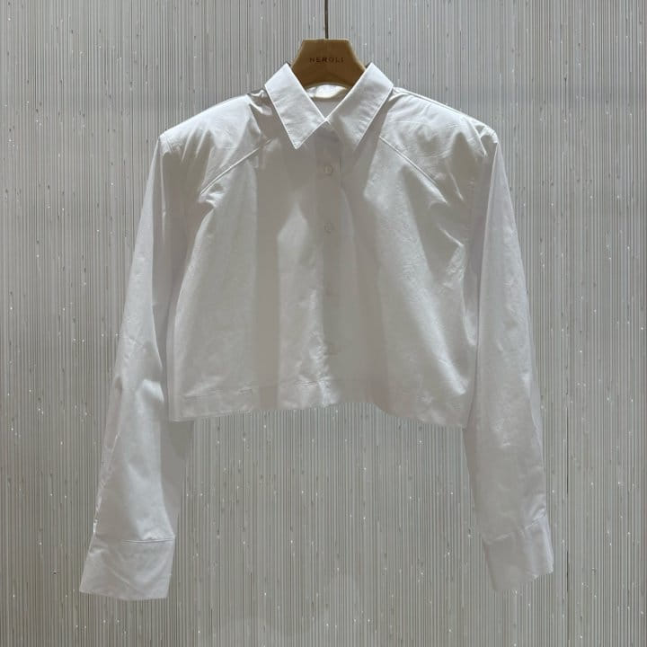 Neroli36 - Korean Women Fashion - #womensfashion - Crop Pad Shirt - 2