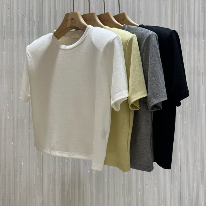 Neroli36 - Korean Women Fashion - #womensfashion - Pearl Pad Tee - 2