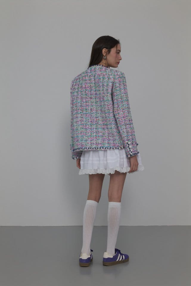 Neroli36 - Korean Women Fashion - #womensfashion - M Bead Tweed Jacket - 3