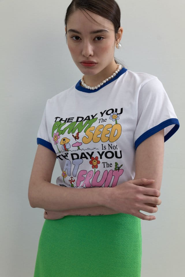 Neroli36 - Korean Women Fashion - #womensfashion - H Day Tee - 8