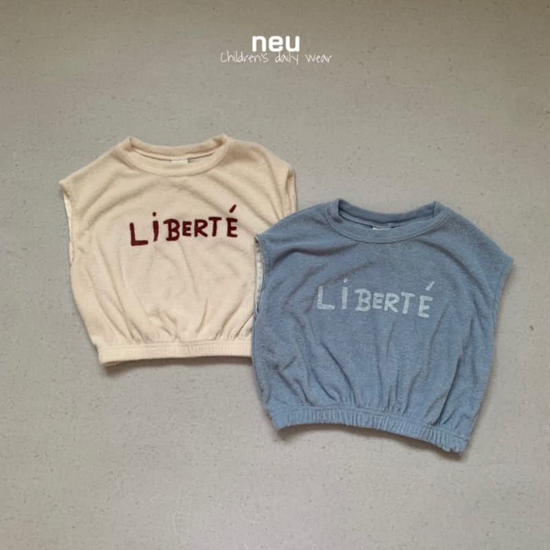 Neu - Korean Children Fashion - #discoveringself - Terry Layered Sleeveless Tee