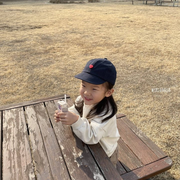 New World - Korean Baby Fashion - #babyboutique - Heart Button Yamche Hat