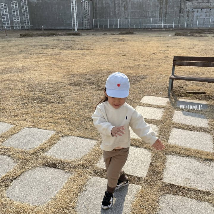 New World - Korean Baby Fashion - #babyfever - Heart Button Yamche Hat - 5