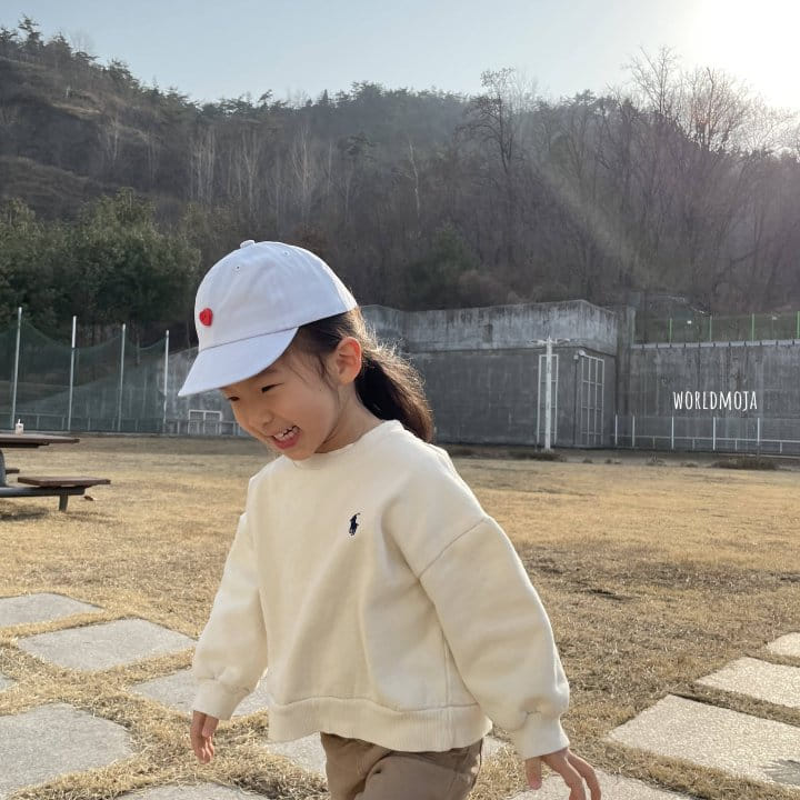 New World - Korean Baby Fashion - #babygirlfashion - Heart Button Yamche Hat - 6