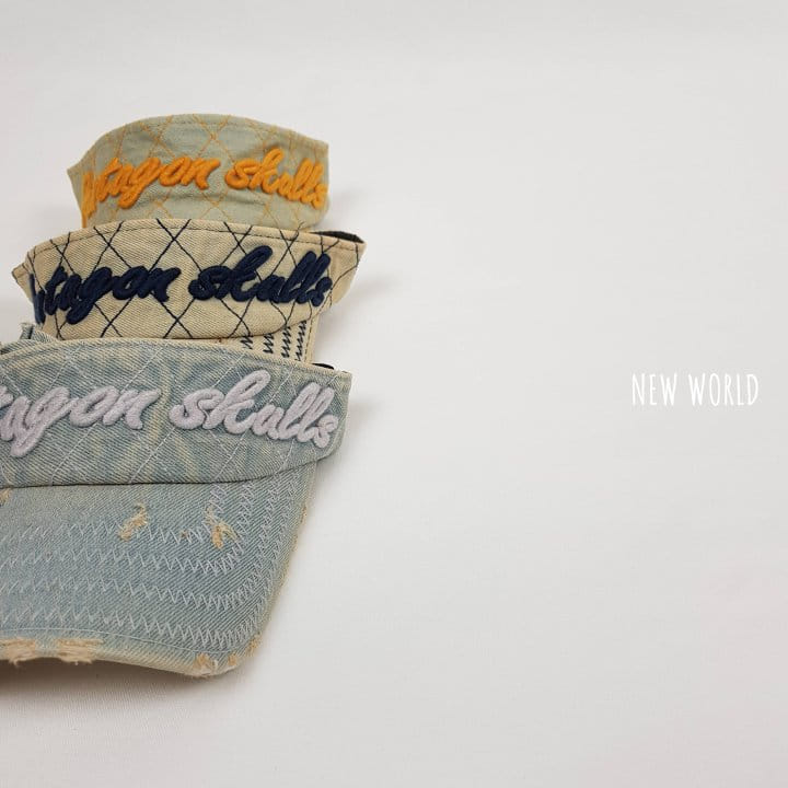 New World - Korean Children Fashion - #fashionkids - Denim Embroidery Sun Cap