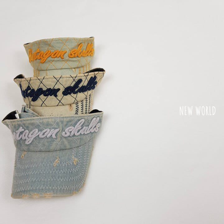 New World - Korean Children Fashion - #kidsshorts - Denim Embroidery Sun Cap - 2