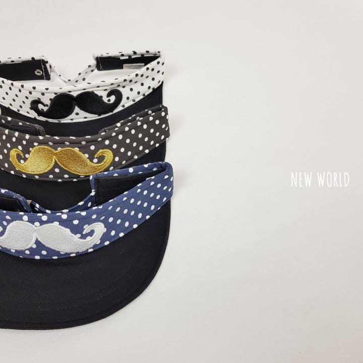 New World - Korean Children Fashion - #minifashionista - Dot Mustache Sun Cap