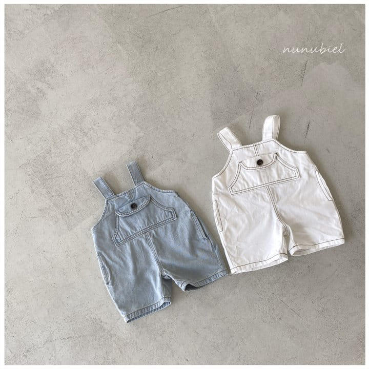 Nunubiel - Korean Children Fashion - #discoveringself - Pocket Dungarees Pants - 3