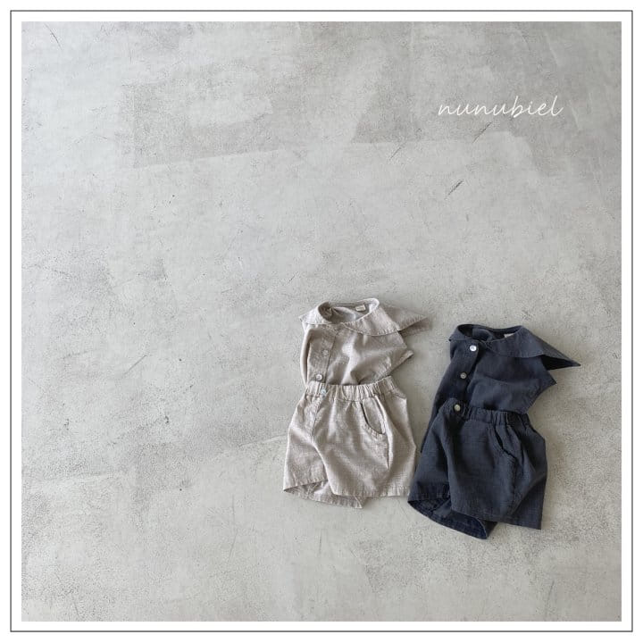 Nunubiel - Korean Children Fashion - #fashionkids - Slub Top Bottom Set