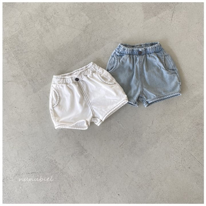 Nunubiel - Korean Children Fashion - #kidsshorts - Pocket Denim Pants - 4