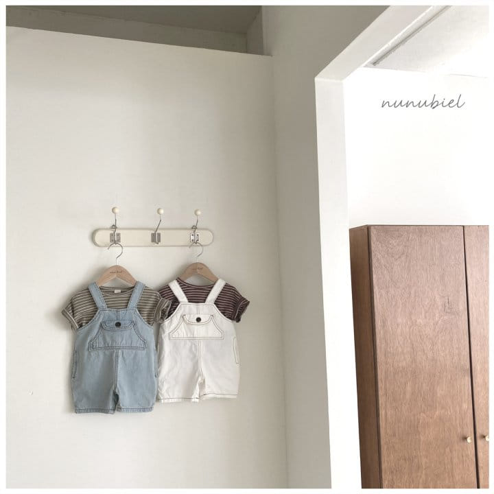 Nunubiel - Korean Children Fashion - #littlefashionista - Pocket Dungarees Pants - 9