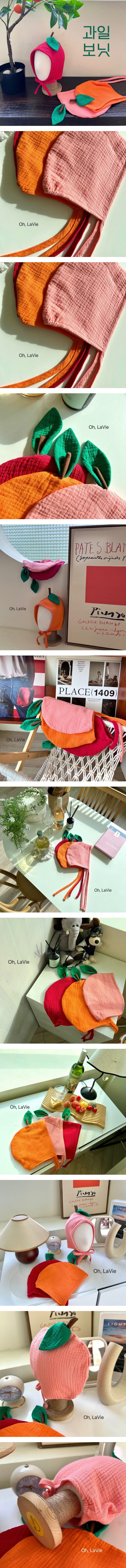 Oh-lavie - Korean Baby Fashion - #babywear - Fruit Bonnet - 2