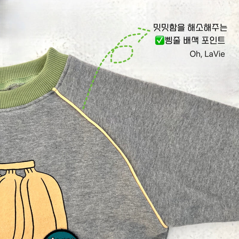 Oh lavie - Korean Children Fashion - #designkidswear - Banana Wappen Sweatshirt - 6